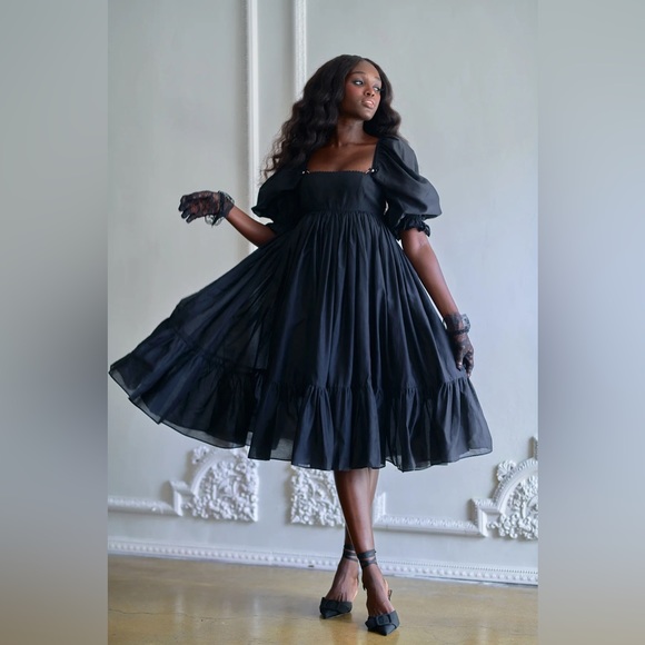 RARE & NWT Selkie Caviar Organdy French Puff Dress XXS - Picture 3 of 14